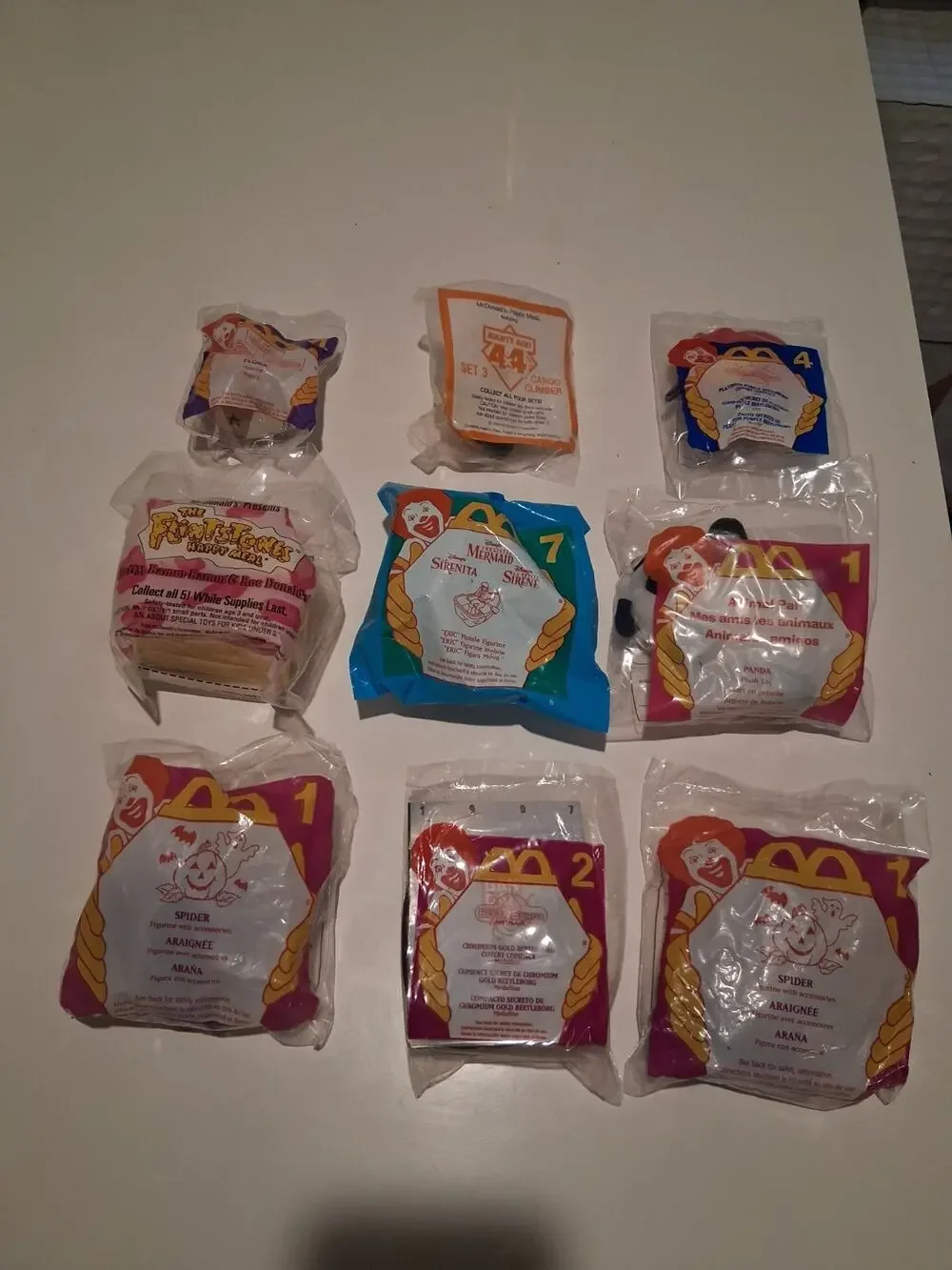 Vintage 1990s McDonalds Happy Meal Toys Sealed Lot of 9 Flintstones Halloween